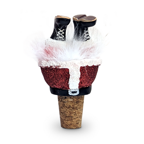 Ganz Bottle Topper, Wiggle Legs - Santa (EX25947C)