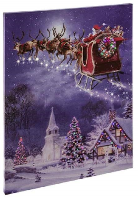 Midwest CBK Watercolor Christmas Plaque, Sleigh Ride
