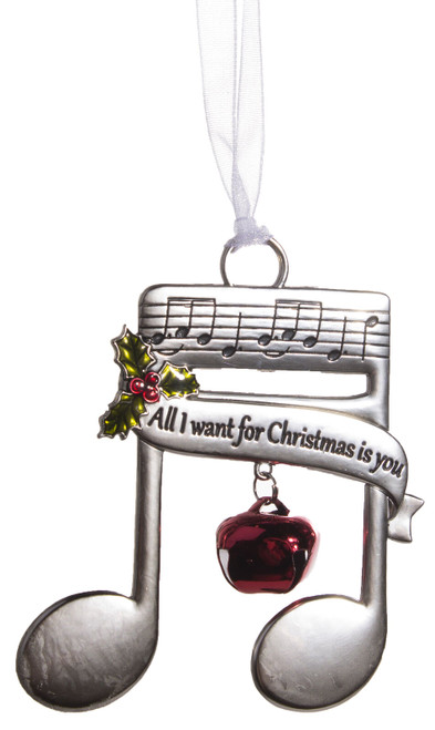 Ganz Music Note Ornament - All I Want For Christmas Is You