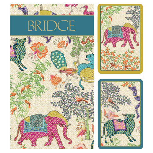 Caspari Large Type Bridge Gift Set, Le Jardin De Mysore (GS140J)