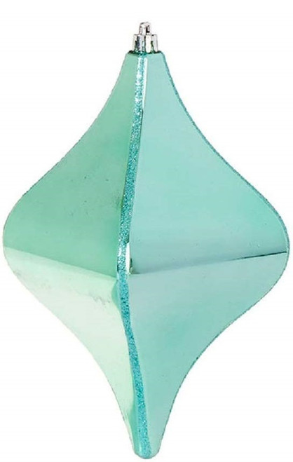 Raz Imports Teal Geometric Ornament, Dreidel