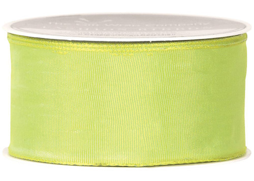 The Gift Wrap Company Wired Edge Bright Ribbon, Lime