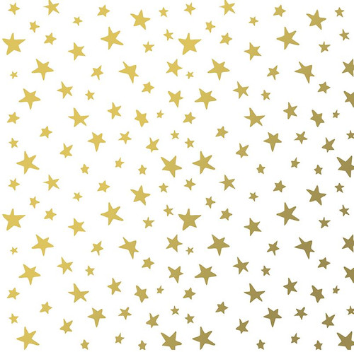 The Gift Wrap Company 5' Gift Wrap Roll, Golden Stars (51-3817)
