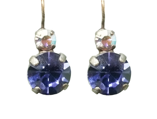 Mariana Crystal Earrings, Large, Purple and Clear