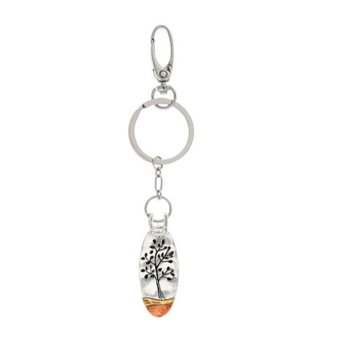 Rain Silver Tree Key Chain