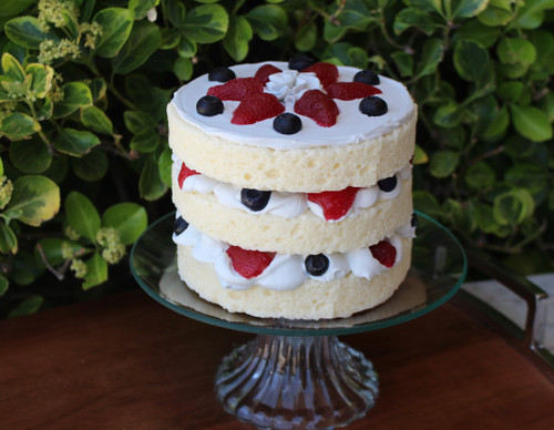 Just Dough It Replica Triple Layer Vanilla Cake with Fruit (W0319)