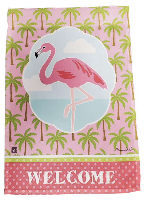 Studio M BreezeArt Garden Flag, Coastal Flamingo