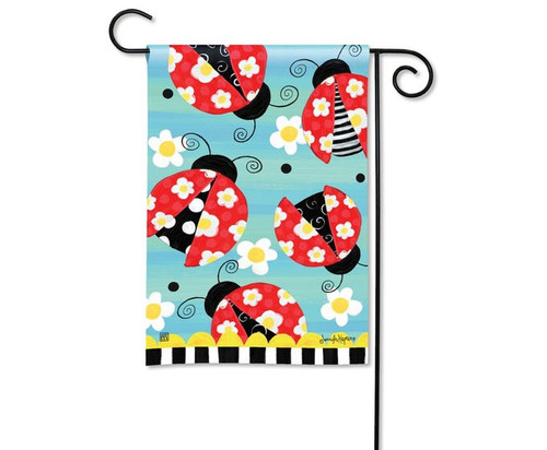 Studio M Folk Ladybugs Garden Flag