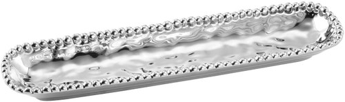 Pampa Bay Verona Porcelain Cracker Tray, Silver (CER-1150)