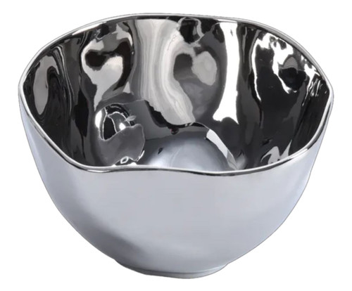 Pampa Bay Thin & Simple Porcelain Small Bowl, Silver (CER-2600)