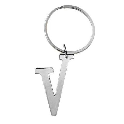 Ganz Initial Keyring, Silver - V (EL3355)