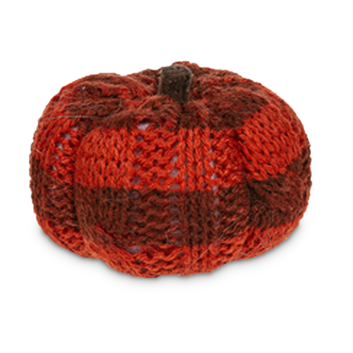 Ganz Mini Stuffed Pumpkin, Red & Orange Stripes (ER63935C)
