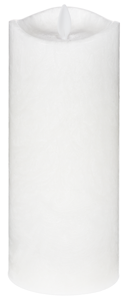 Ganz LED Crystalline 3x8" Wax Pillar, White (LLX1242)