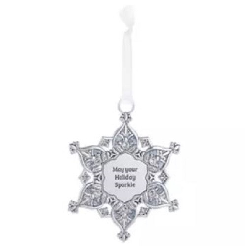 Ganz Snowflake Ornament - May Your Holiday Sparkle