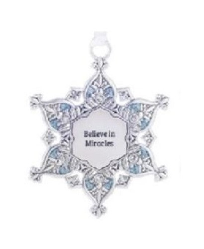 Ganz Snowflake Ornament - Believe in Miracles