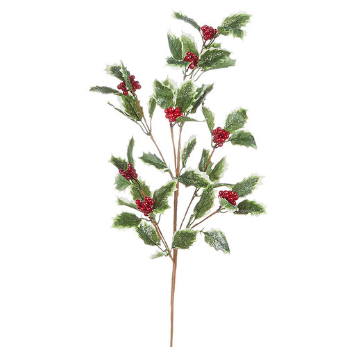 Raz Imports 32" Iced Holly Spray