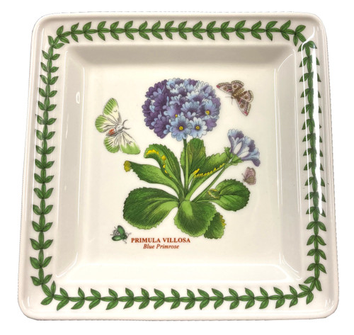 Portmeirion Botanic Garden 7" Square Salad Plate, Blue Primrose