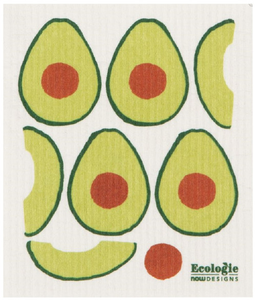 Now Designs Swedish Sponge Dishcloth, Avocados (2000082)