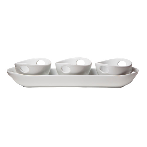 TAG Whiteware Trio Handle Serveware Set (G12893)