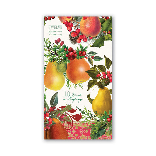 Michel Design Works Paper Hostess Napkins, In a Pear Tree - 2 Packs (NAPH345)