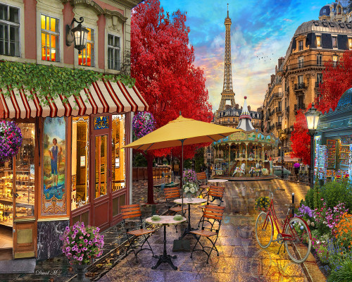 Vermont Christmas Company Jigsaw Puzzle, Evening in Paris - 1000 Piece (VC1099)