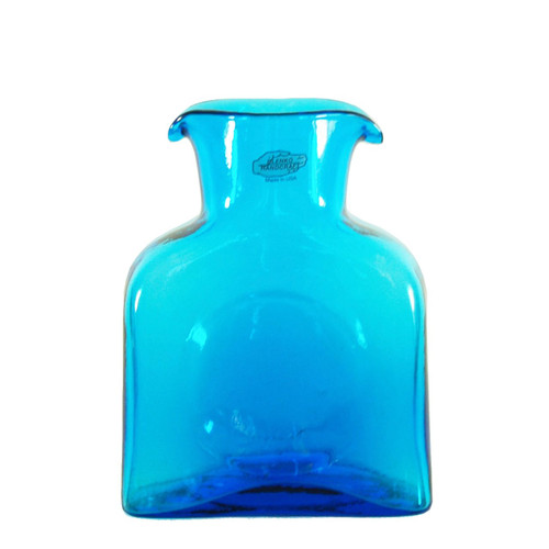 Blenko Mini Glass Water Bottle, Turquoise