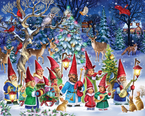 Vermont Christmas Company Jigsaw Puzzle, Going Gnome for Christmas - 1000 Piece (VC1174)