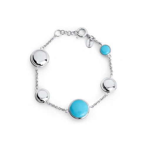 Nambé Marina Pebble Station Silver Bracelet (JT0199-00)