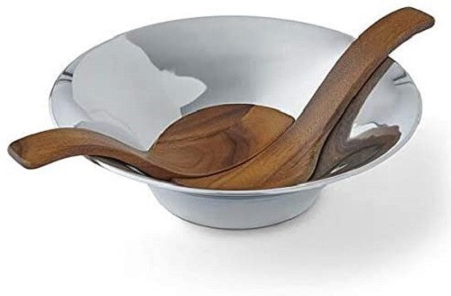 Nambé Chillable Salad Bowl with Servers