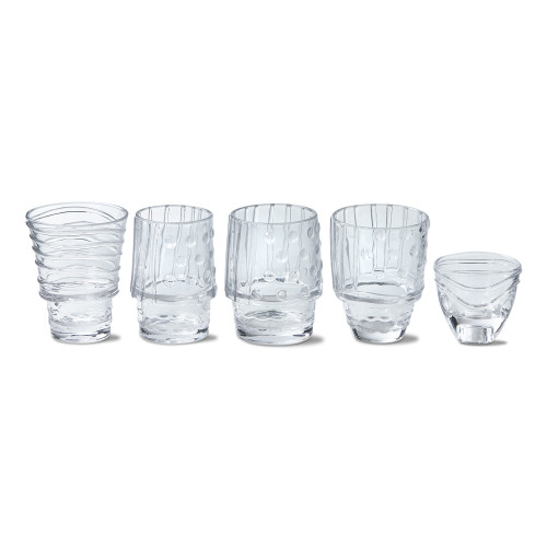 TAG Lure Stacking Fish Glasses, Set of 5 (G13383)