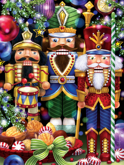 Vermont Christmas Company Jigsaw Puzzle, The Three Nutcrackers - 550 Piece (VC1123)