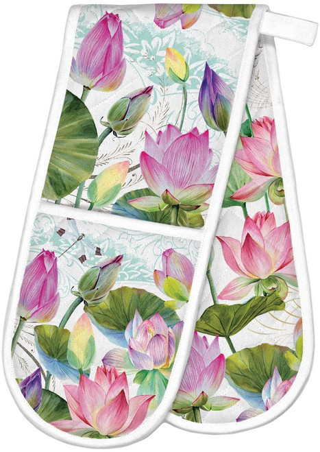 Michel Design Works Double Oven Glove, Water Lilies (ADOM323)