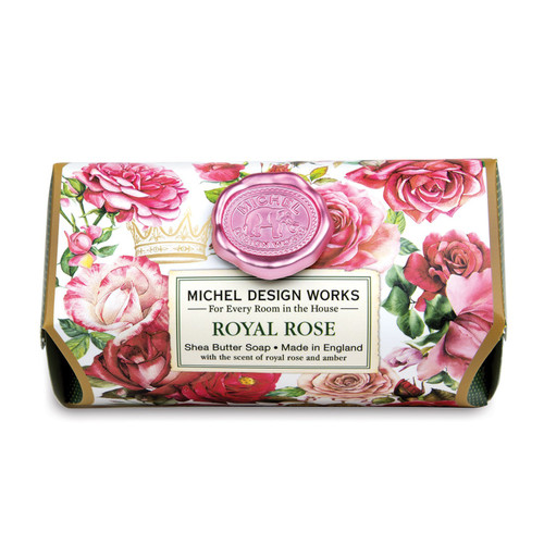 Michel Design Works Large Bath Soap Bar, Royal Rose (SOAL357)