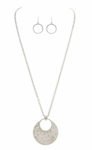 Rain Silver Crescent Drop Necklace Set