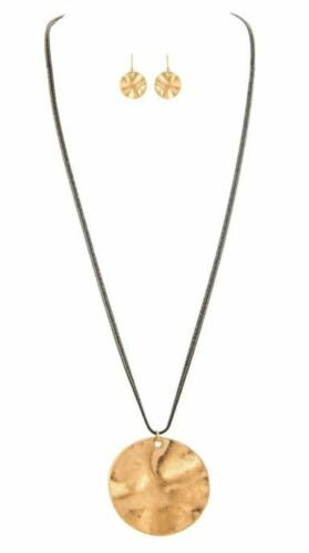 Rain Gold/Black Chain Drop Necklace Set