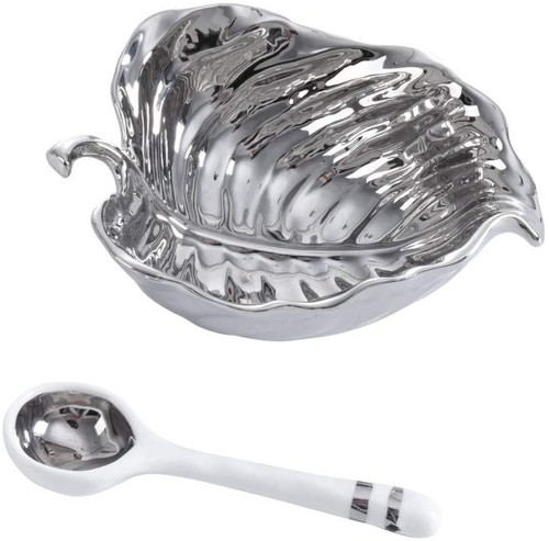 Pampa Bay 'The Silver Leaf Set' Bowl & Spoon (SET-2014)