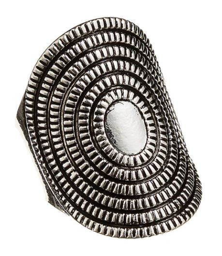 Rain Silver Concentric Circles Ring