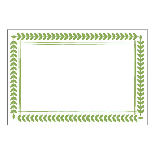 Caspari Place Cards, Leaf Border Green - 2 Packs (90910P)