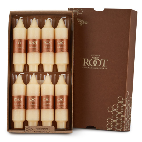 Root Timberline Collenette Candles 5", Buttercream - Box of 8 (595184)