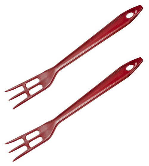 Gourmac 11" Nylon Forks, Dark Red - Set of 2 (3702-2RDB)