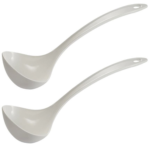 Gourmac 11" Nylon Soup Ladles, White - Set of 2 (3705-2WH)
