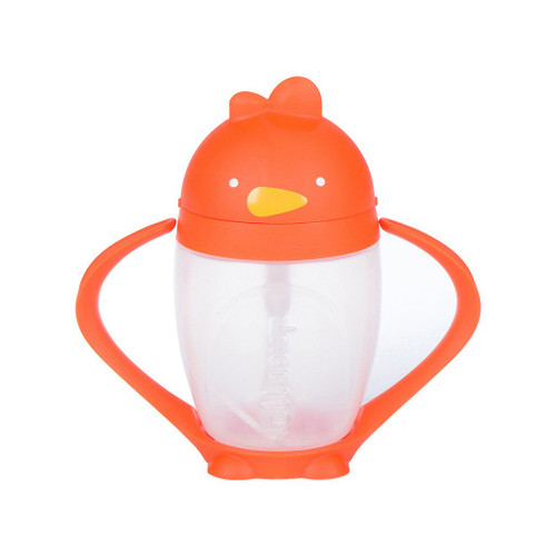 Lollaland Lollacup: Weighted Straw Sippy Cup, Happy Orange