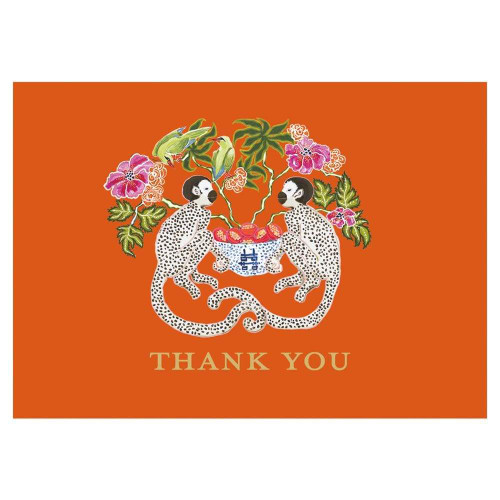 Caspari Thank You Notes, Monkeys, Pack of 8 (90615.44)