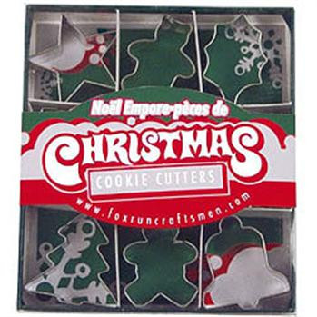 Fox Run Mini Christmas Cookie Cutters, Box of 9 (3647)