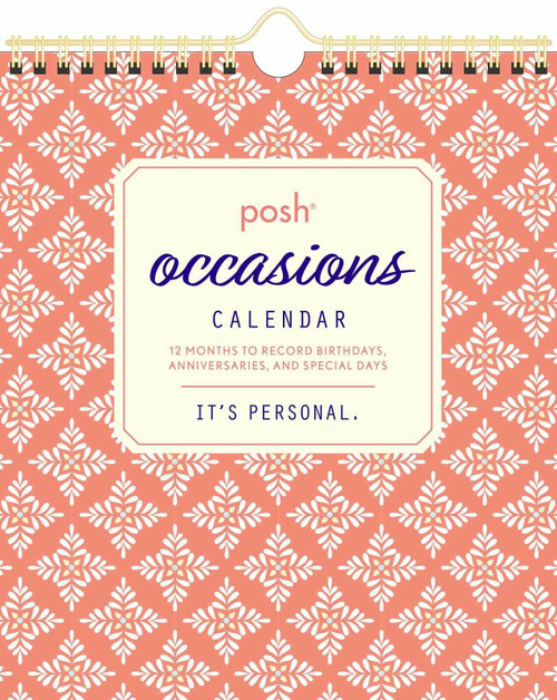 Simon & Schuster Posh Occasions Wall Calendar