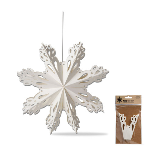 TAG Hanging Paper Snowflake, Alpine - 6" (G12275)