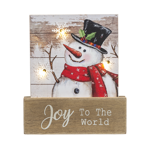 Ganz Light Up Snowman Plaque, Joy to the World