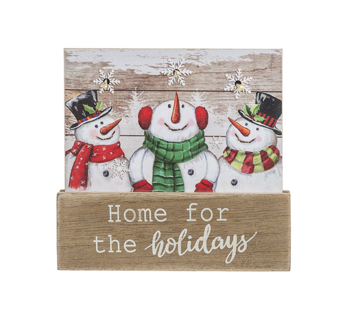 Ganz Light Up Snowman Plaque, Home for the Holidays