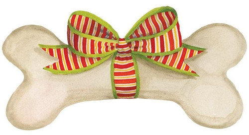 Caspari Die-Cut Gift Tags, Dog Bone & Bow, 2 Pack (TAG9697)