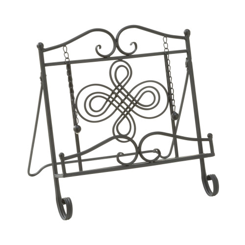 Tripar 13.5" Swirls Cookbook Stand, Black (19828)